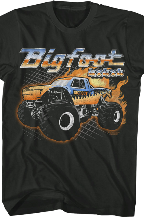 Truck On Fire Bigfoot T-Shirt