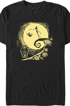 Moonlit Silhouettes Nightmare Before Christmas T-Shirt
