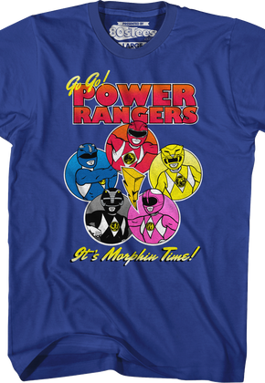 Morphin Time Circles Mighty Morphin Power Rangers T-Shirt