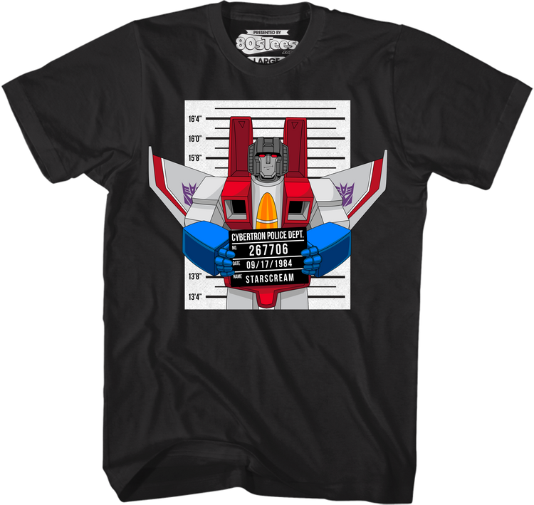 Mug Shot Starscream Transformers T-Shirt