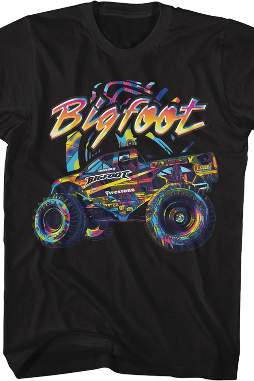 Multicolor Monster Truck Bigfoot T-Shirt