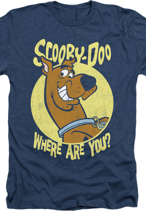 Navy Heather Scooby-Doo Where Are You T-Shirt