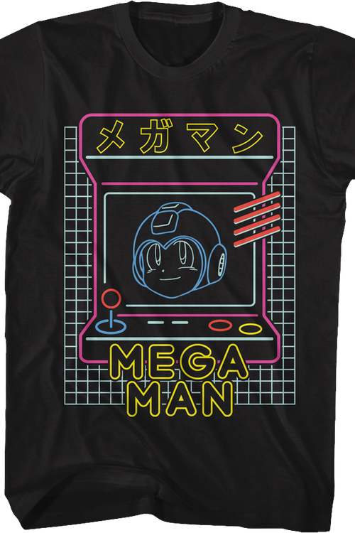 Neon Arcade Game Mega Man T-Shirt
