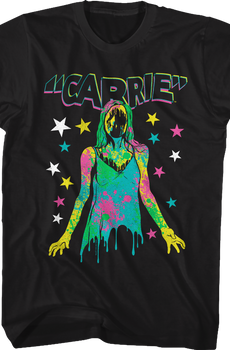 Neon Blood Splattered Prom Queen Carrie T-Shirt
