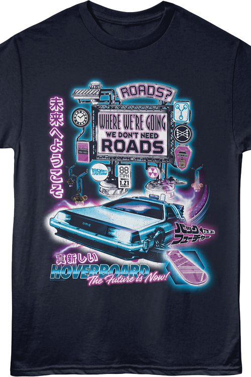 Neon Poster Back To The Future T-Shirt