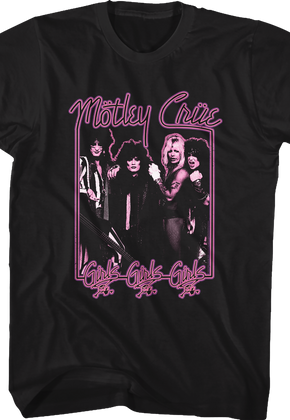 Neon Sign Girls Girls Girls Motley Crue T-Shirt