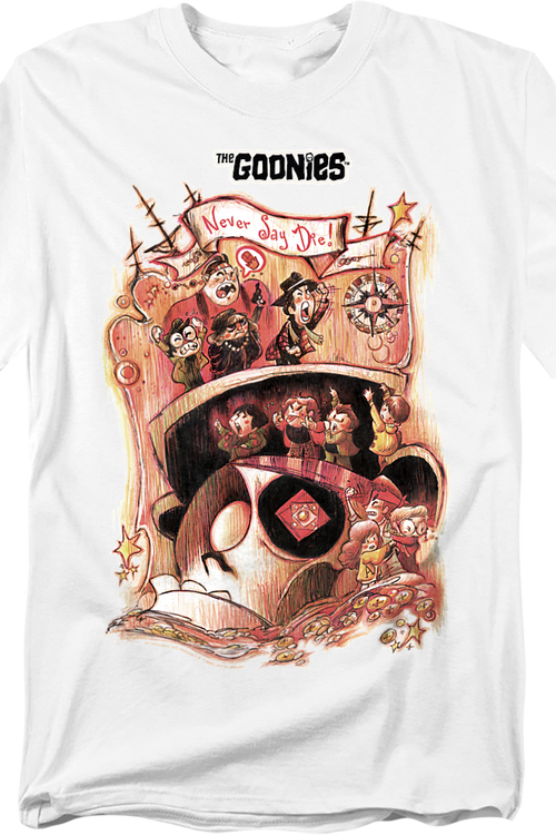 Never Say Die Illustration Goonies T-Shirt