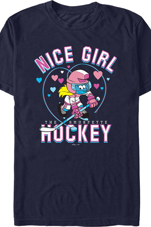 Nice Girl Hockey Smurfs T-Shirt