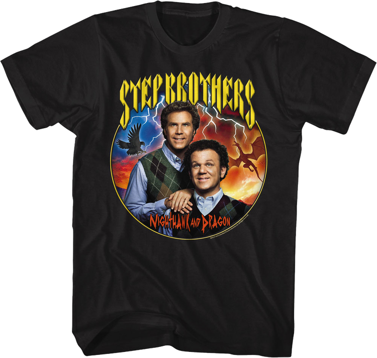 Nighthawk And Dragon Step Brothers T-Shirt