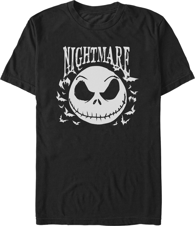 Nightmare Jack Skellington Skull Nightmare Before Christmas T-Shirt