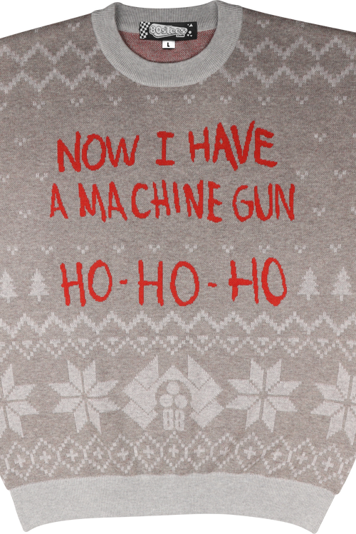 Now I Have A Machine Gun Ho Ho Ho Die Hard Knitted Christmas Sweater