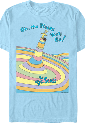 Oh, The Places You'll Go Cover Dr. Seuss T-Shirt