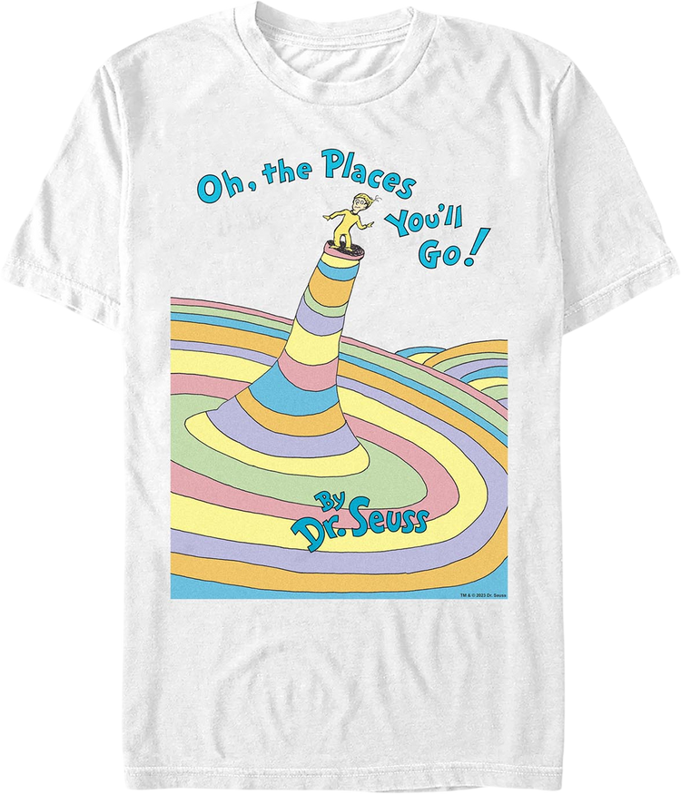 Oh, The Places You'll Go Cover Dr. Seuss T-Shirt