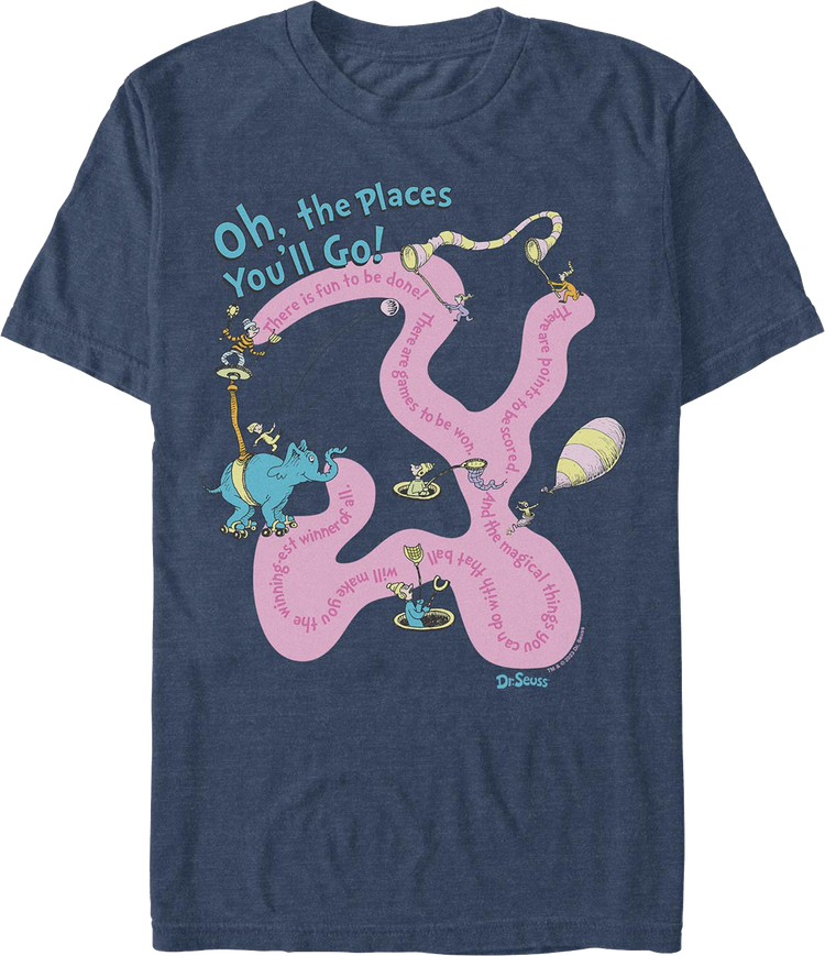 Oh, The Places You'll Go Journey Dr. Seuss T-Shirt