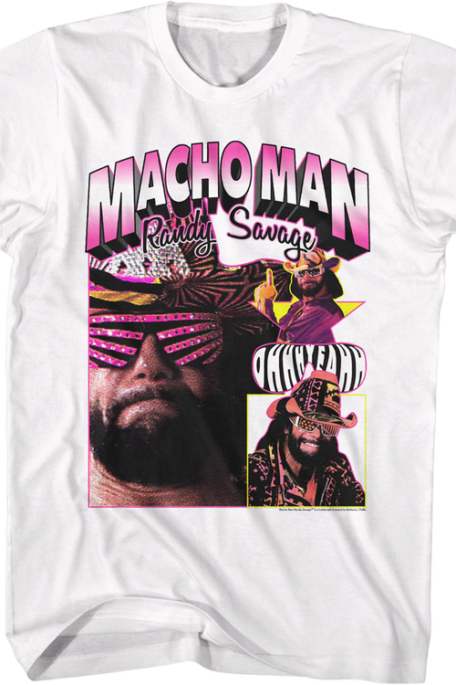 Ohhh Yeahh Collage Macho Man Randy Savage T-Shirt