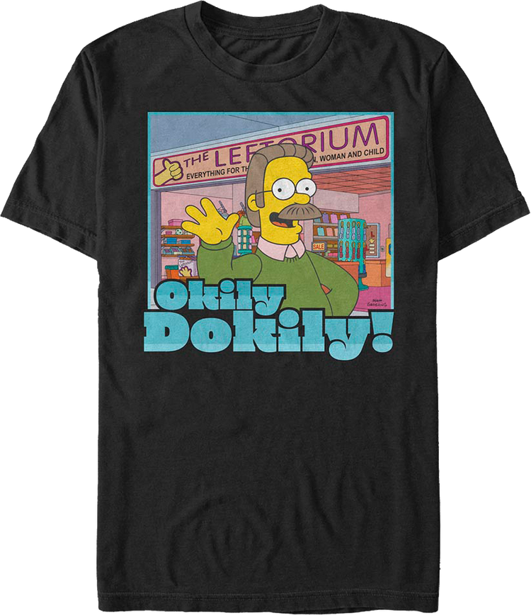 Okily Dokily Leftorium Simpsons T-Shirt