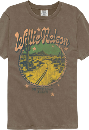 On The Road Again Willie Nelson Comfort Colors Brand T-Shirt