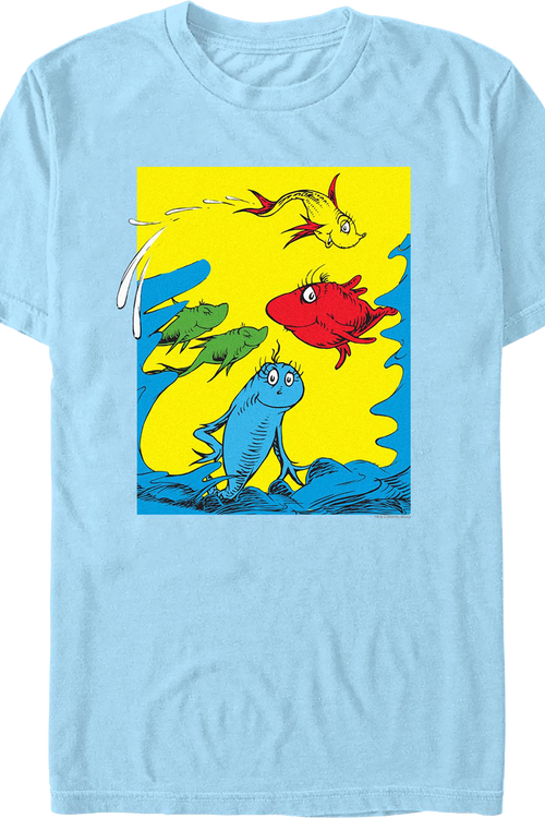 One Fish, Two Fish, Red Fish, Blue Fish Cover Dr. Seuss T-Shirt