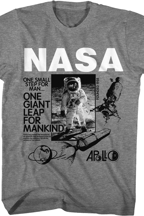 One Giant Leap For Mankind NASA T-Shirt