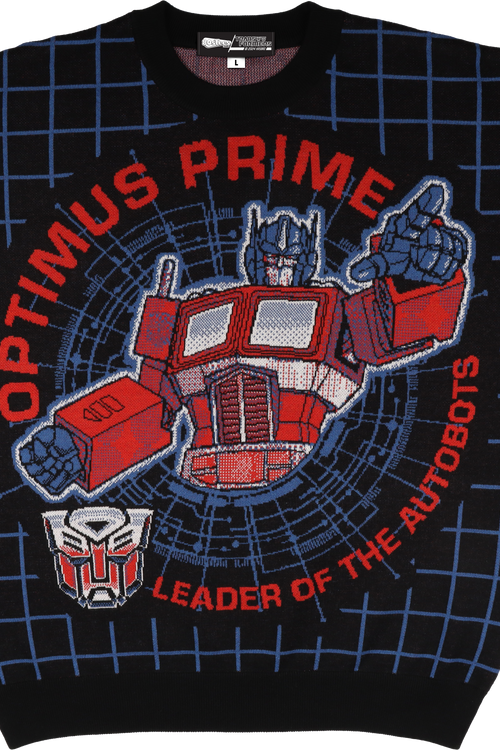 Optimus Prime Leader Of The Autobots Transformers Knitted Sweater