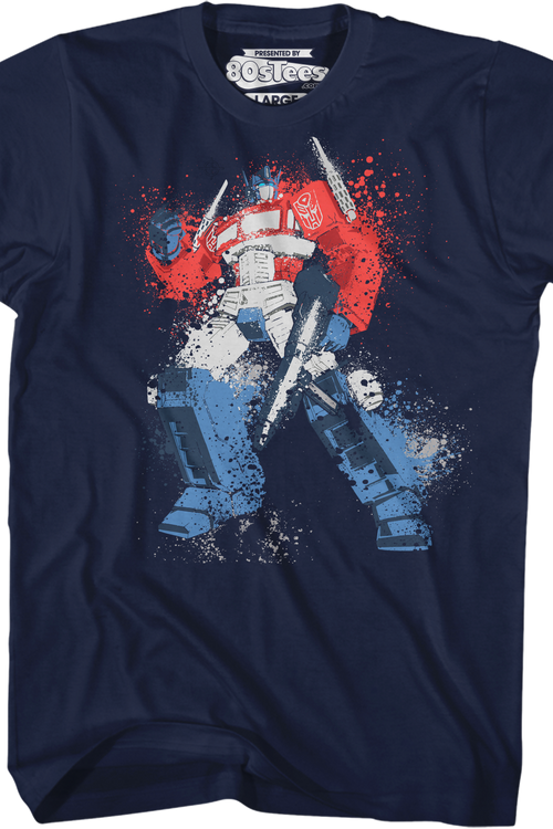 Optimus Prime Paint Splatter Transformers T-Shirt