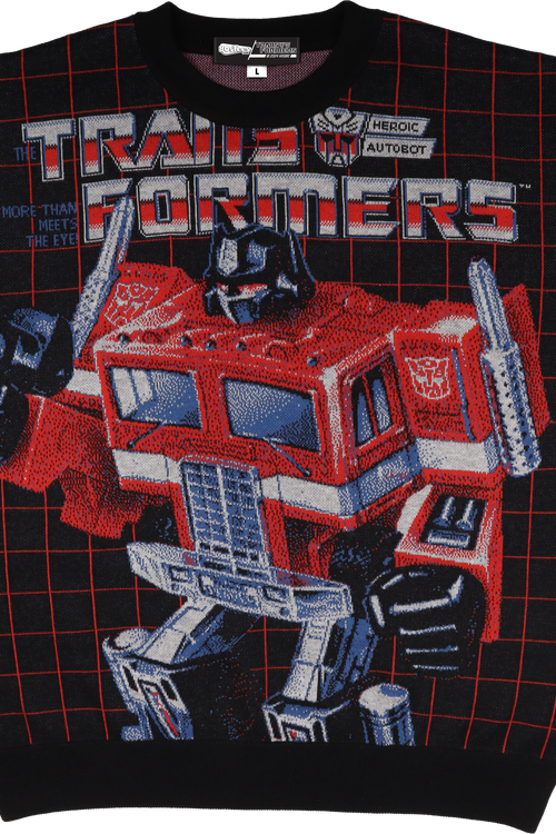Box Art Optimus Prime Transformers Knitted Sweater