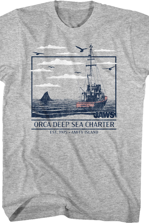 Orca Deep Sea Charter Amity Island Jaws T-Shirt
