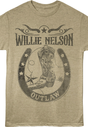 Outlaw Horseshoe Willie Nelson T-Shirt