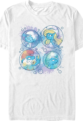 Paint Splatter Bubbles Smurfs T-Shirt