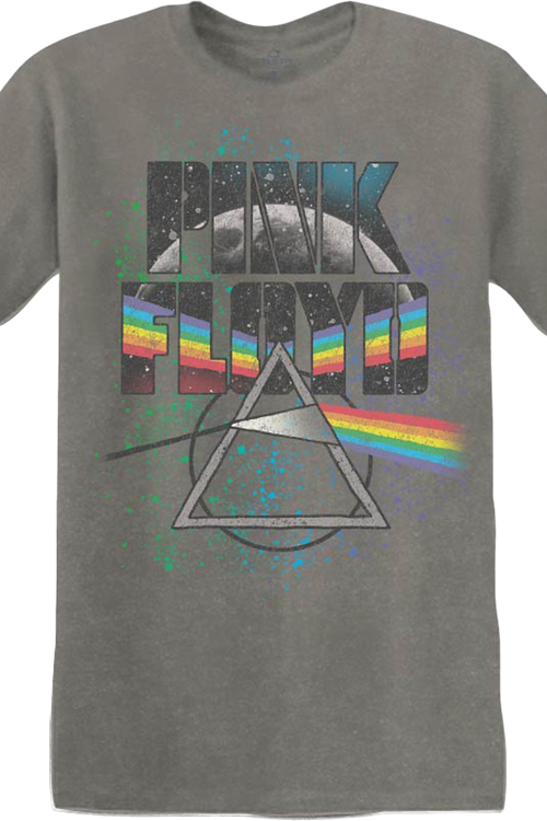 Paint Splatter Dark Side of the Moon Pink Floyd T-Shirt