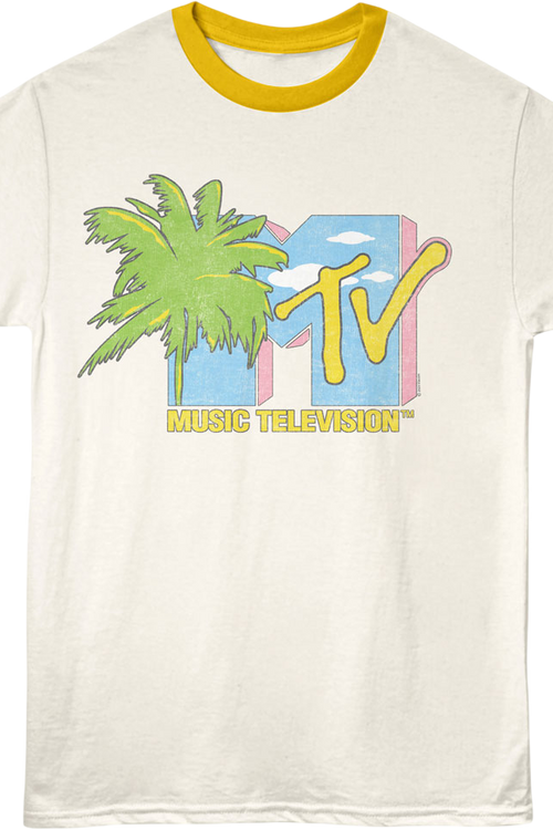 Palm Tree Logo MTV Ringer Shirt
