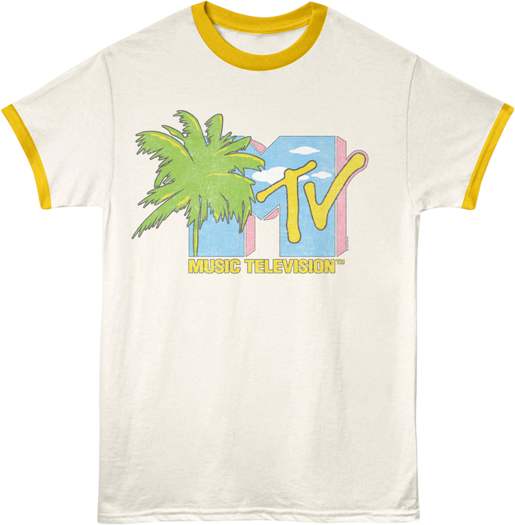 Palm Tree Logo MTV Ringer Shirt