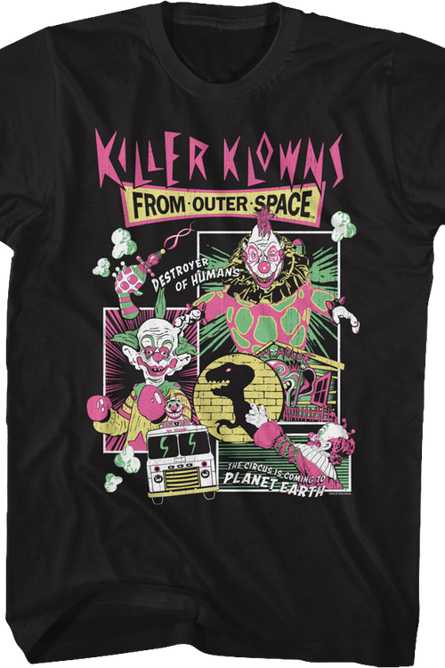 Panel Collage Killer Klowns From Outer Space T-Shirt