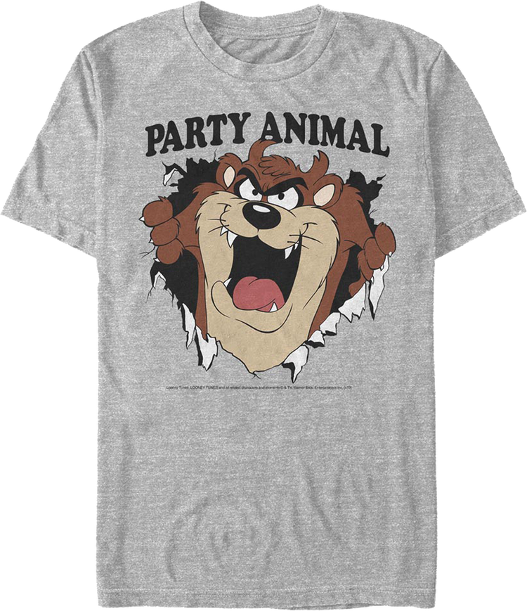 Party Animal Tasmanian Devil Looney Tunes T-Shirt