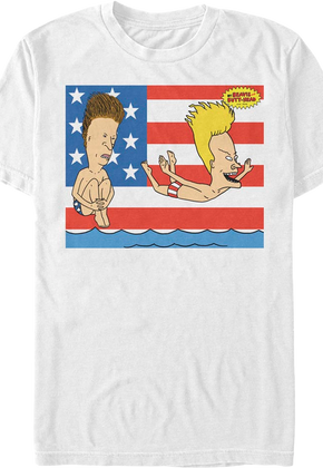 Patriotic Splash Beavis And Butt-Head T-Shirt