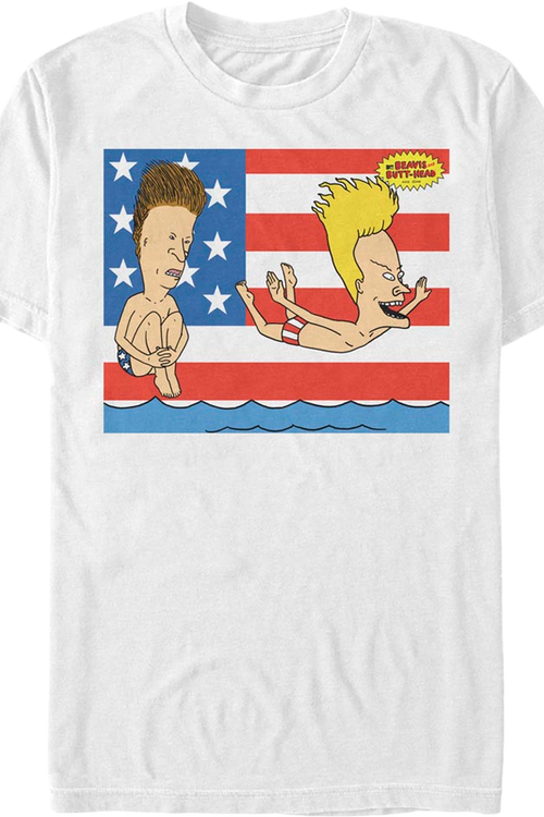 Patriotic Splash Beavis And Butt-Head T-Shirt