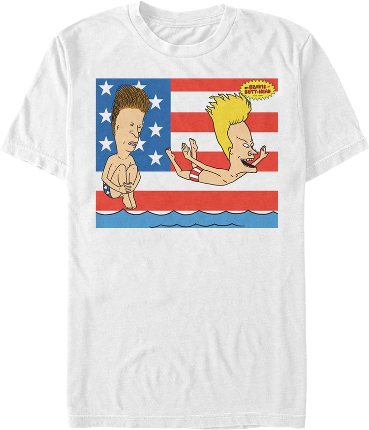 Patriotic Splash Beavis And Butt-Head T-Shirt