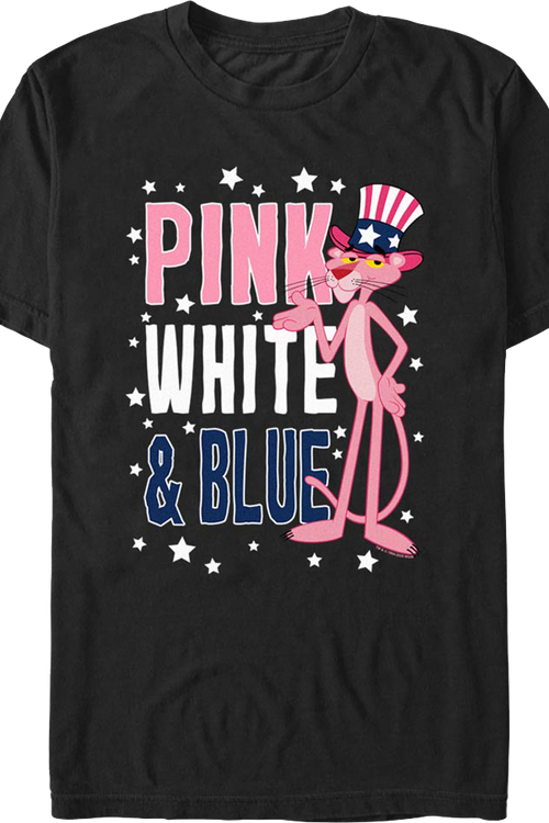 Pink White & Blue Pink Panther T-Shirt