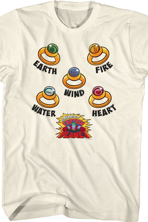 Planeteer Rings Captain Planet T-Shirt