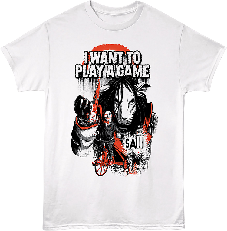 Play A Game Collage Saw T-Shirt