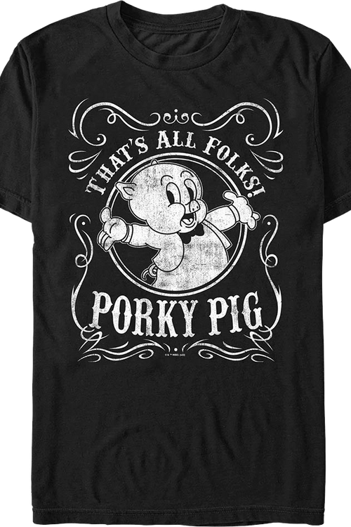 Porky Pig That's All Folks Looney Tunes T-Shirt