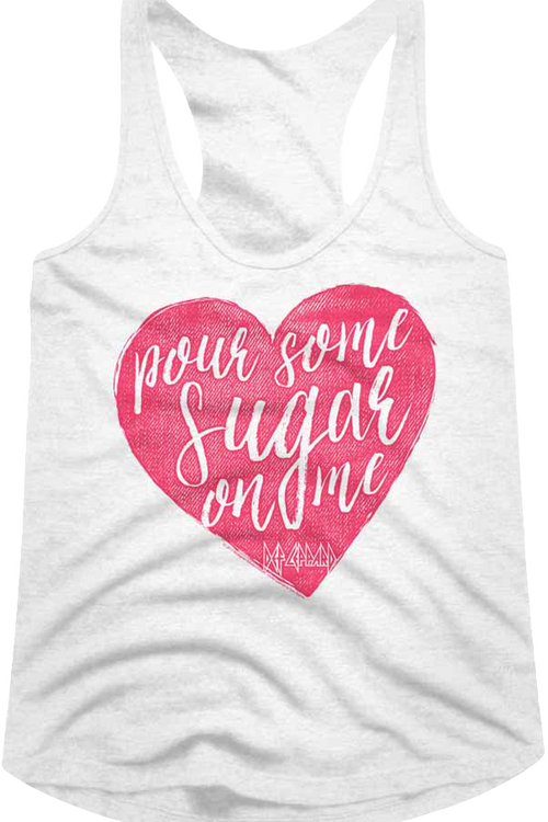 Ladies Pour Some Sugar On Me Def Leppard Racerback Tank Top