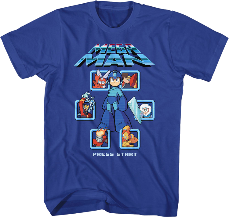 Press Start Mega Man T-Shirt