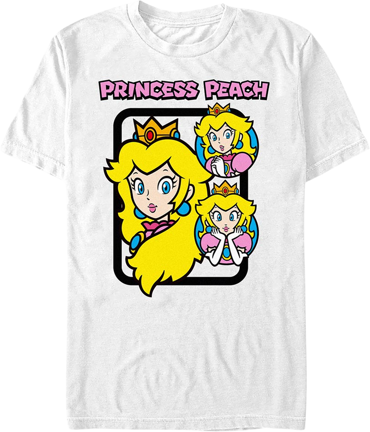 Princess Peach Collage Super Mario Bros. Nintendo T-Shirt