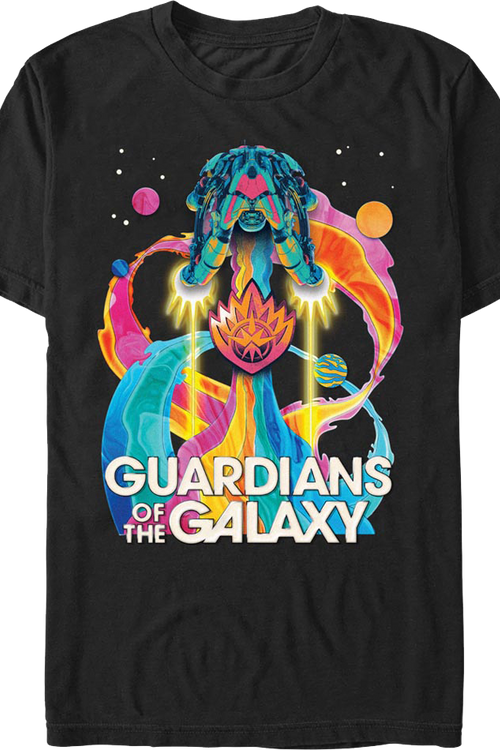Psychedelic Ship Guardians Of The Galaxy T-Shirt
