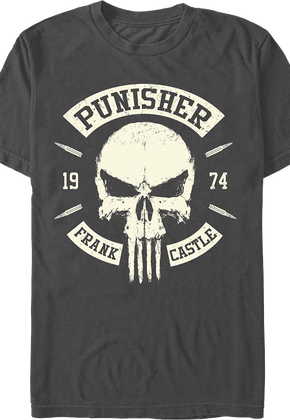 Punisher 1974 Moto Skull Marvel Comics T-Shirt