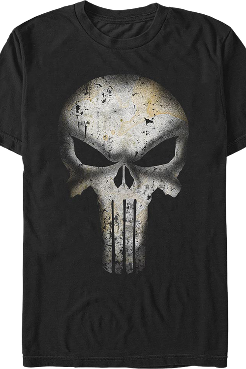 Punisher Rusted Skull Logo Marvel Comics T-Shirt