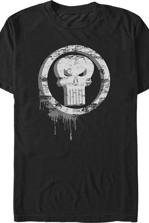 Punisher Skull Graffiti Marvel Comics T-Shirt