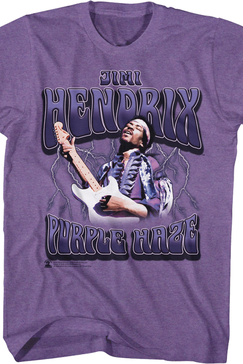 Purple Haze Lightning Jimi Hendrix T-Shirt