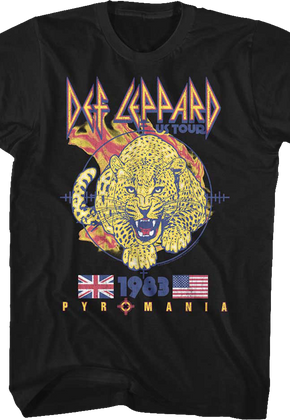 Pyromania 1983 US Tour Def Leppard T-Shirt